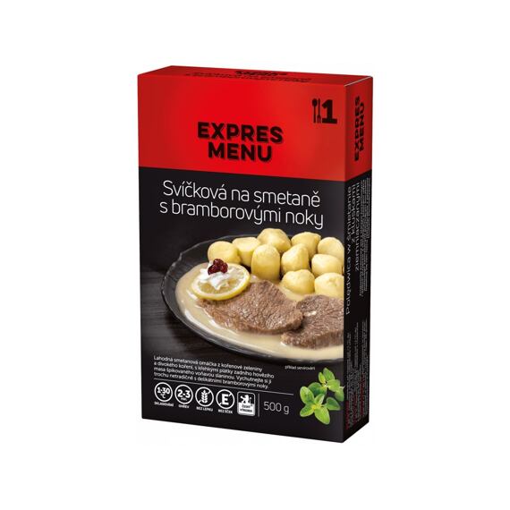 Svíčková na smetaně s bramborovými noky Expres menu 1 porce